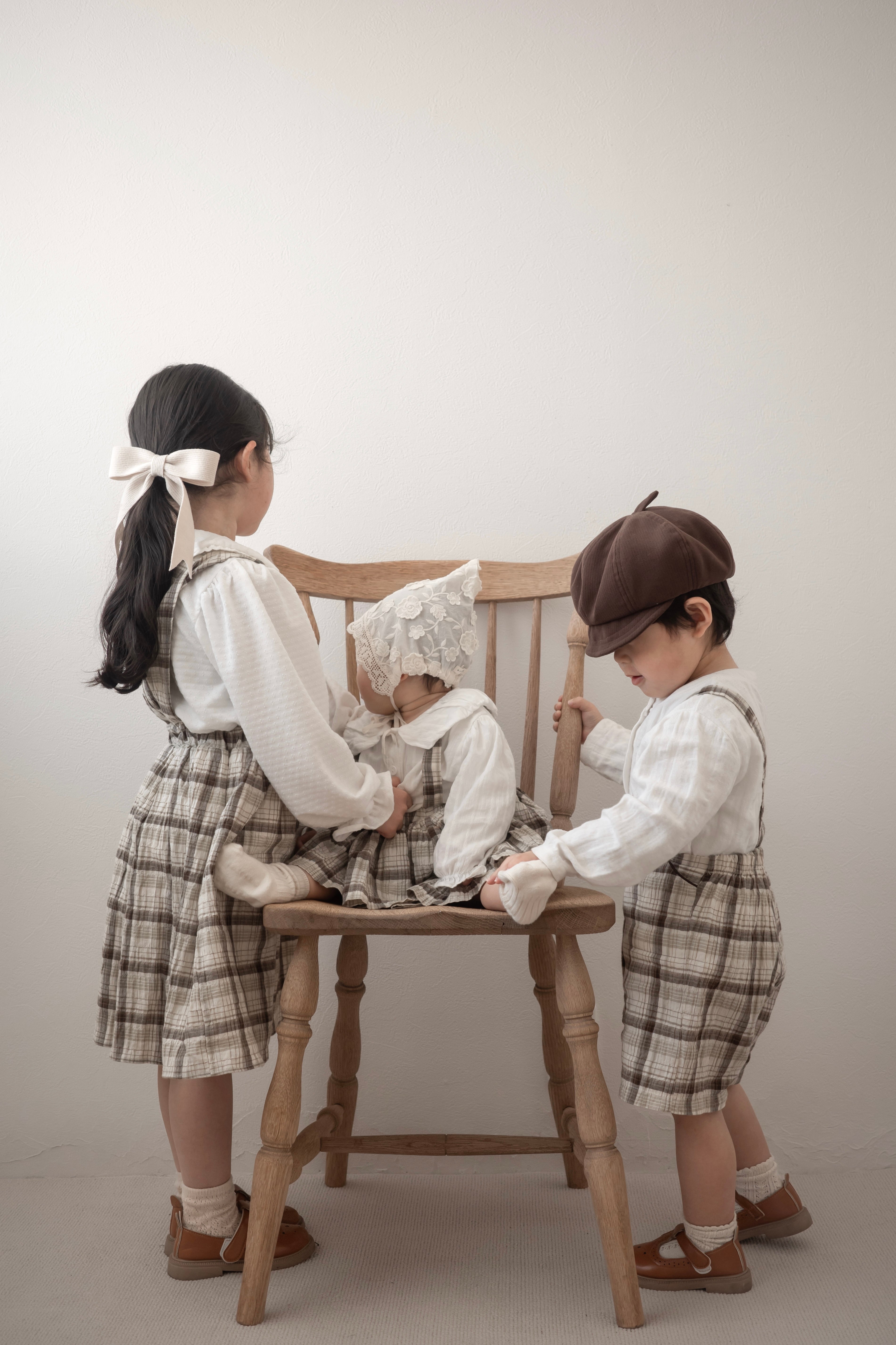 Miserable check suspender pants