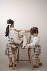 Miserable check suspender pants