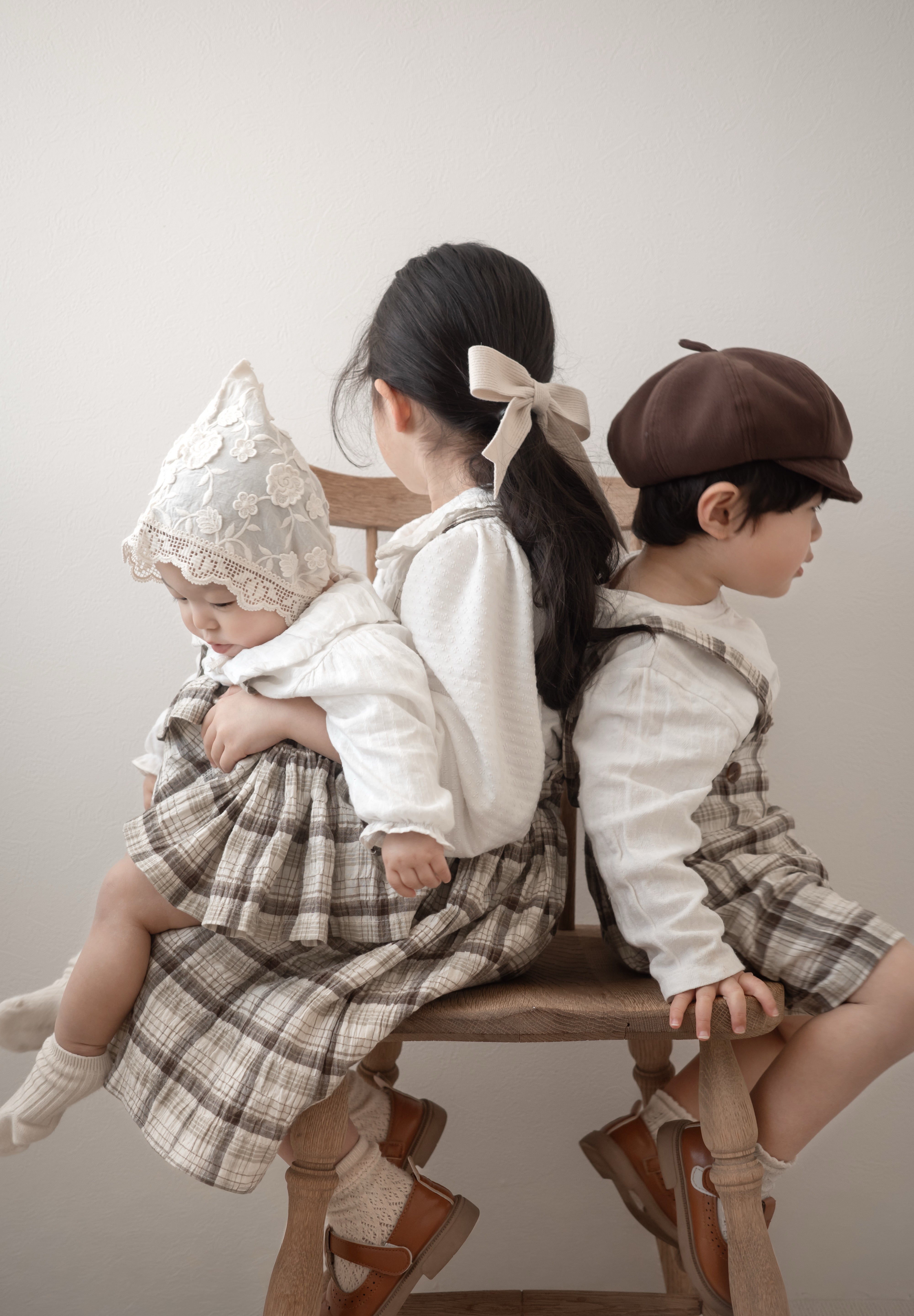 Miserable check suspender pants