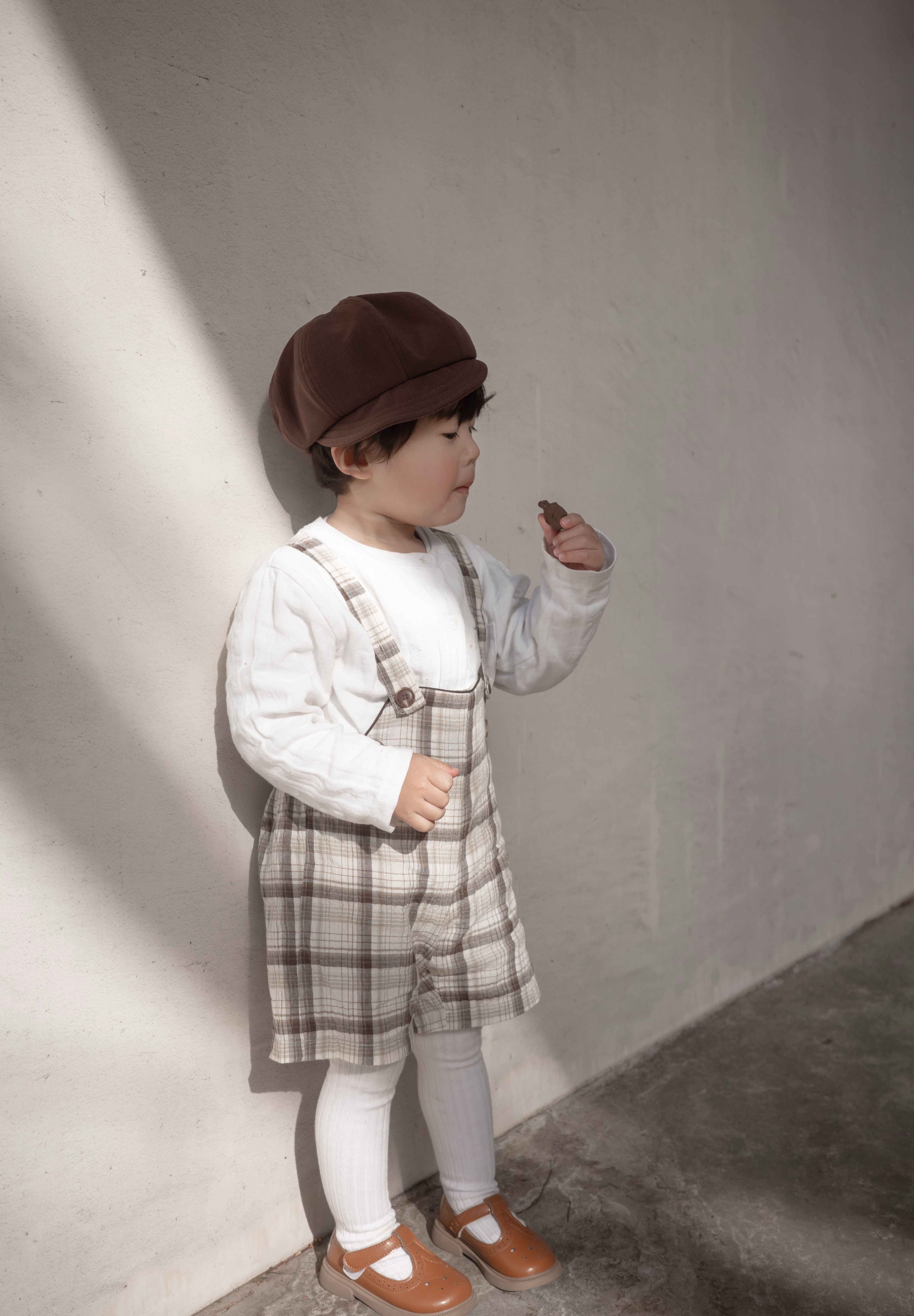 Miserable check suspender pants