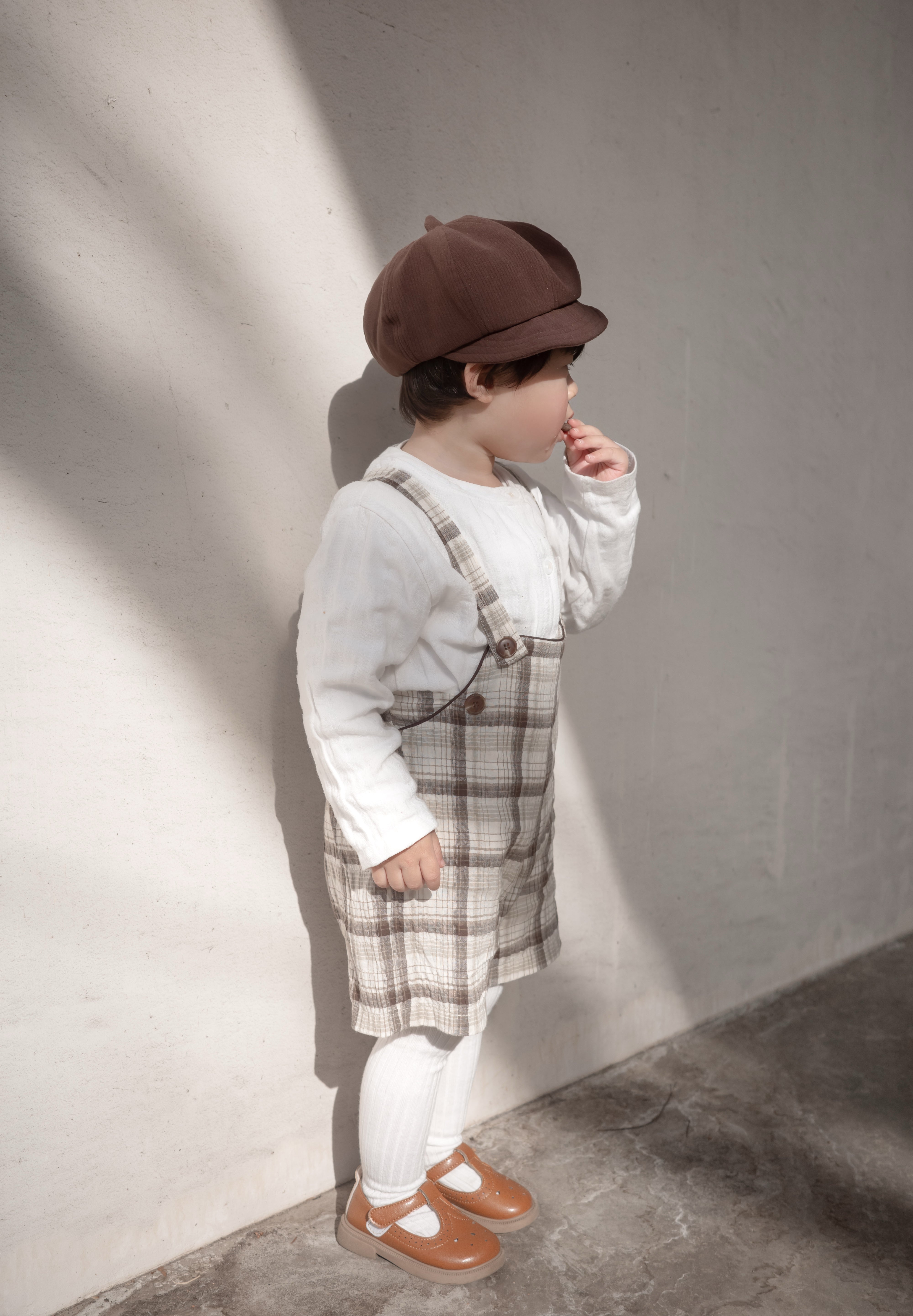 Miserable check suspender pants