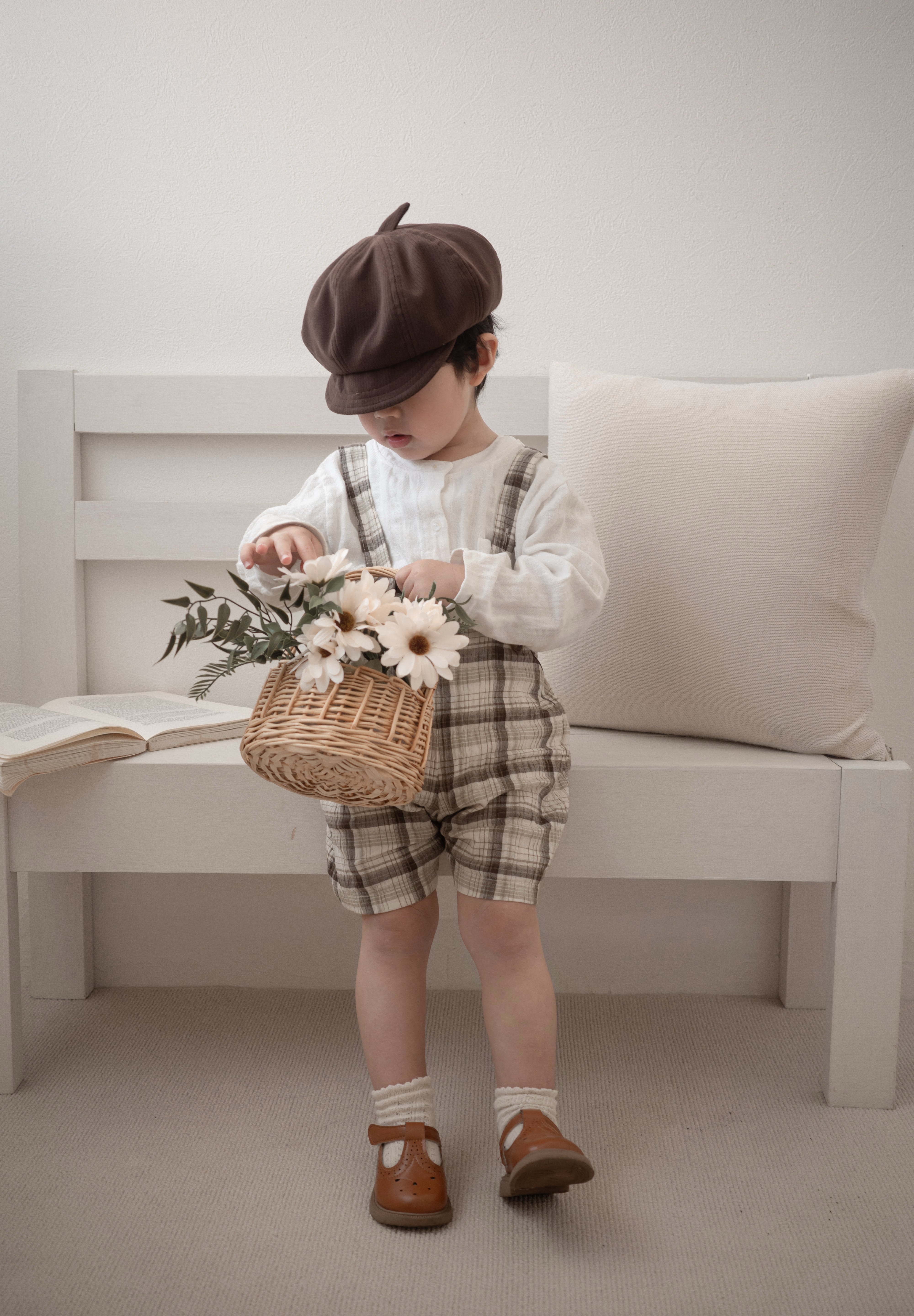 Miserable check suspender pants