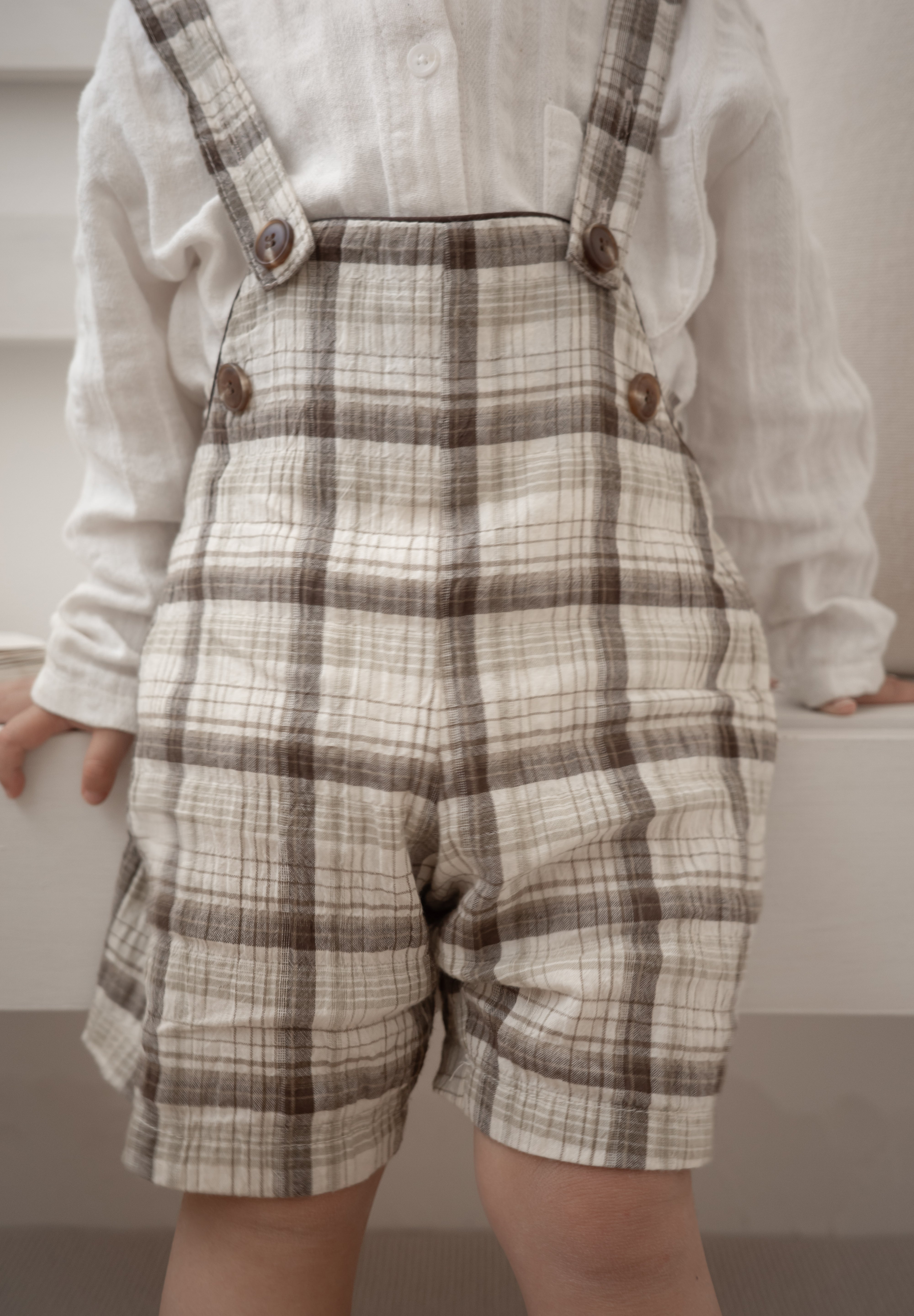 Miserable check suspender pants