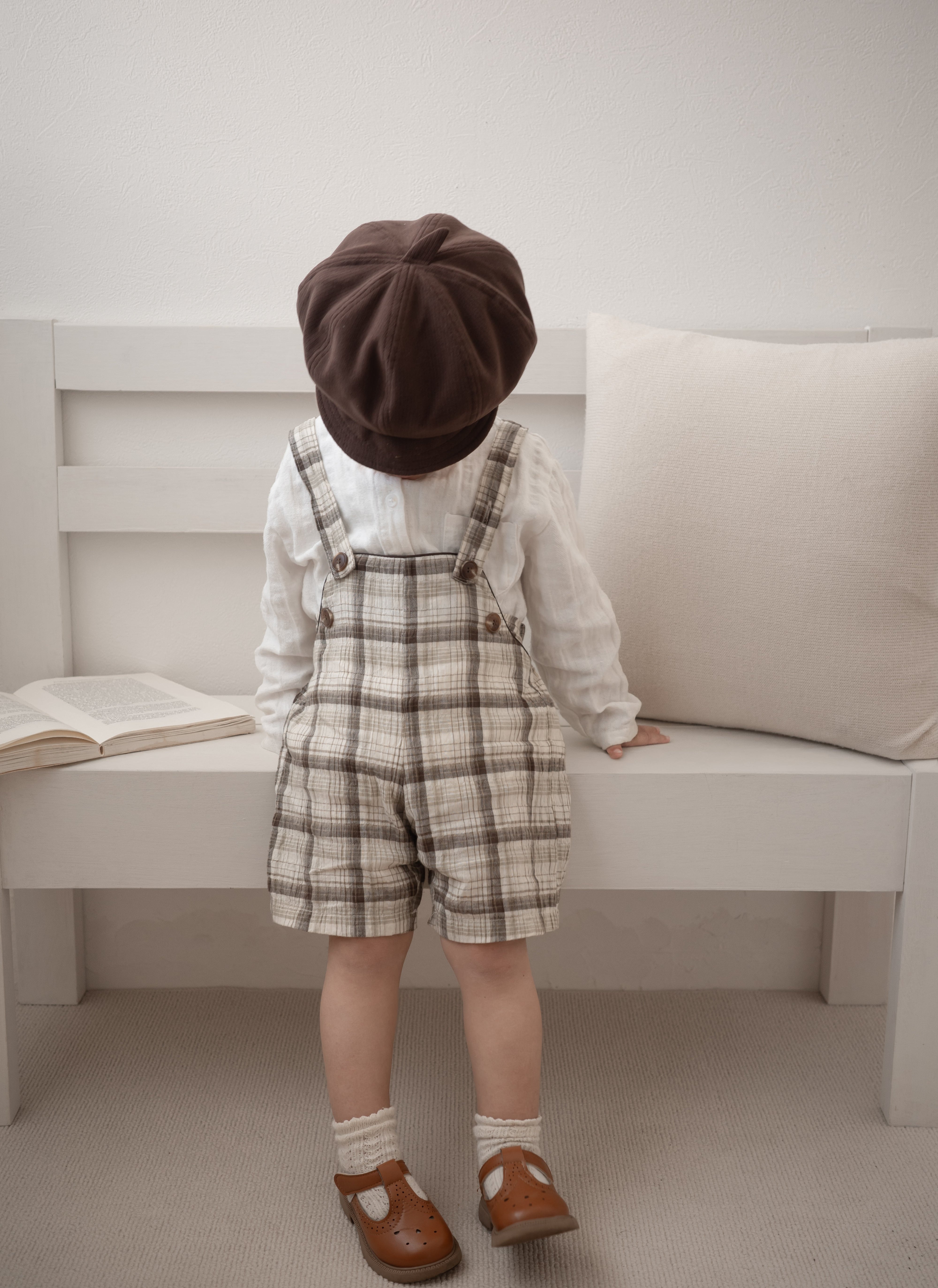 Miserable check suspender pants