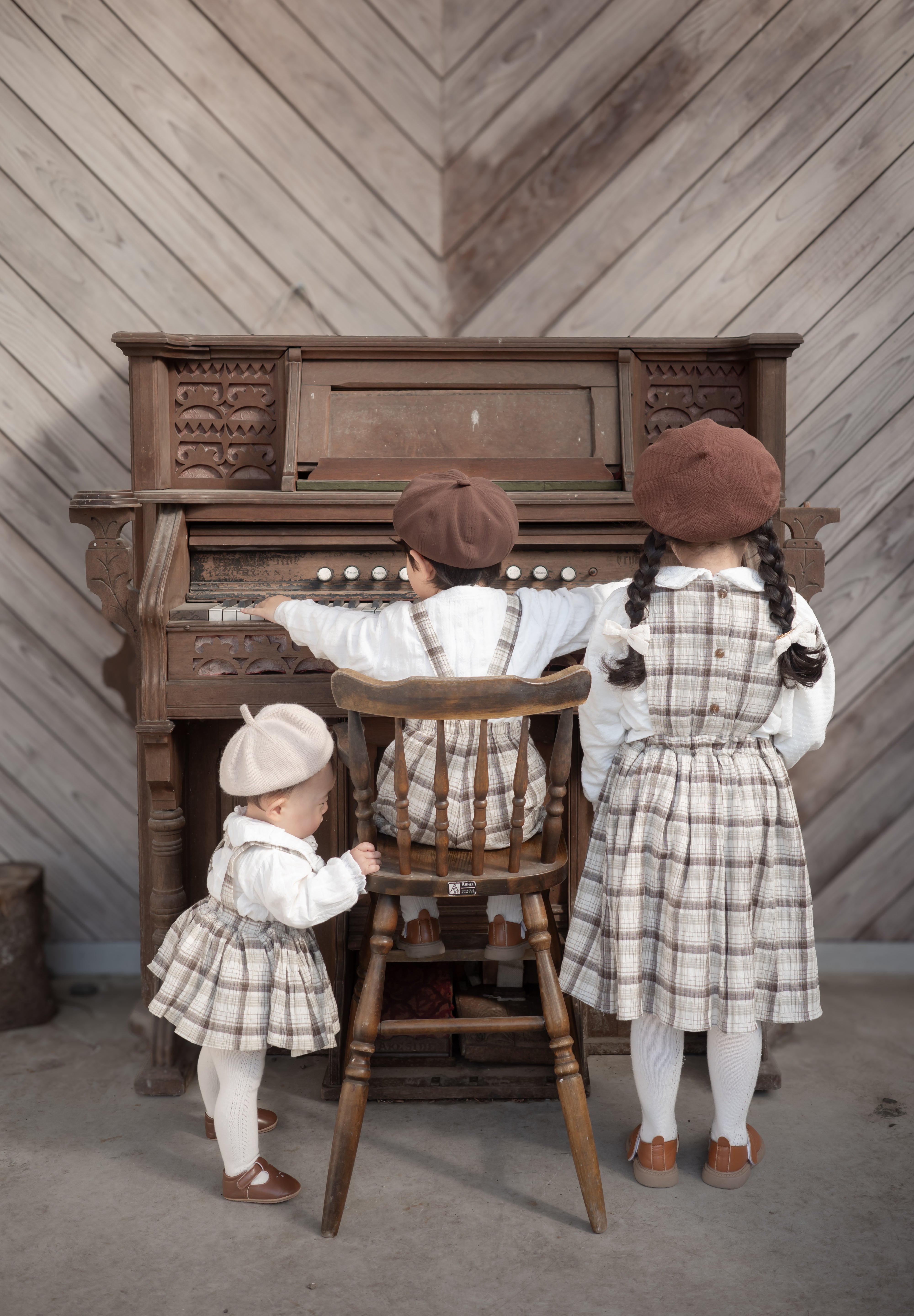 Miserable check suspender pants