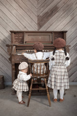 Miserable check suspender pants