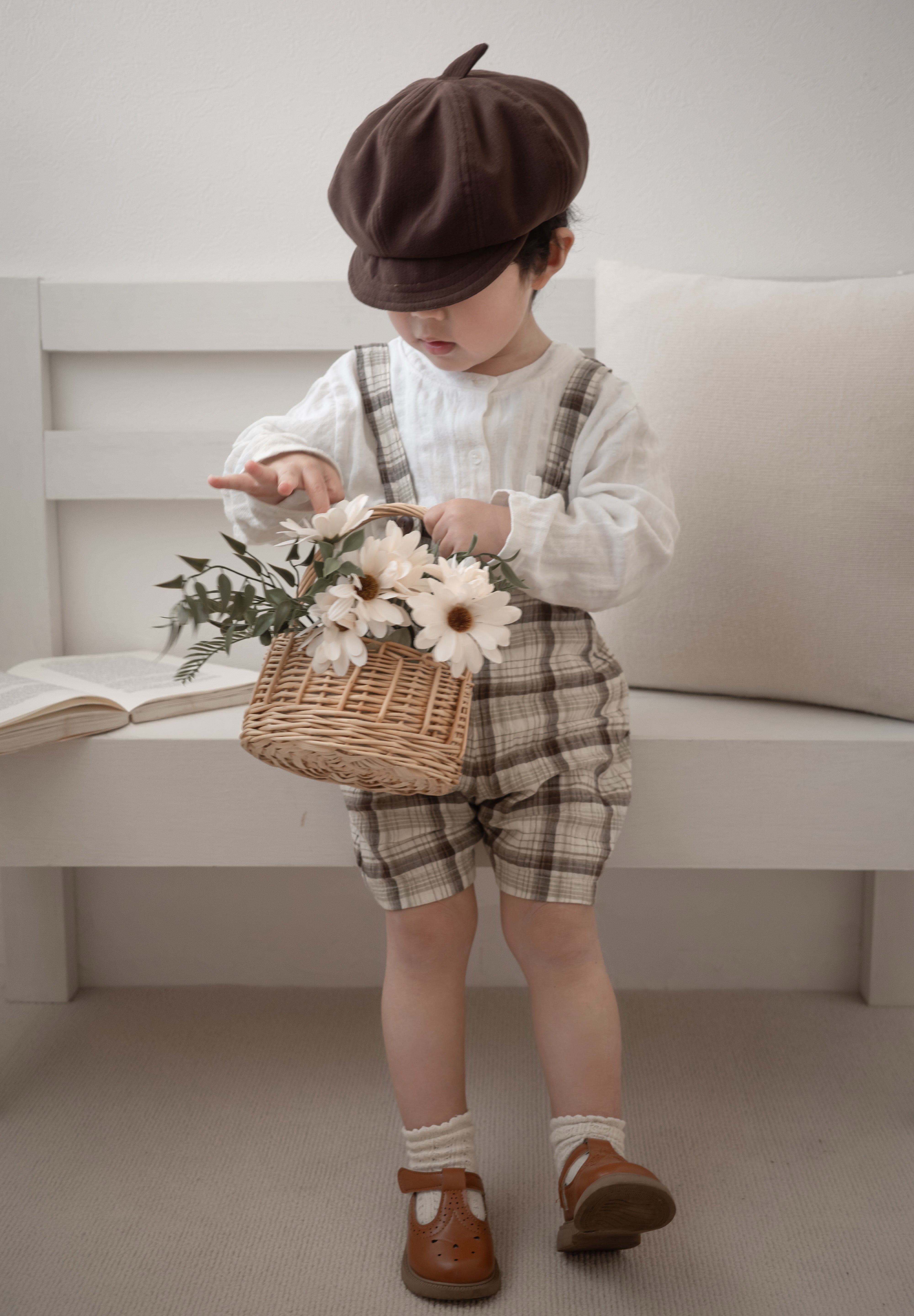 Miserable check suspender pants