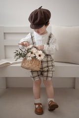 Miserable check suspender pants