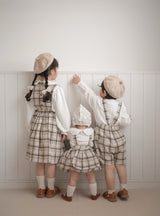 Miserable check suspender pants