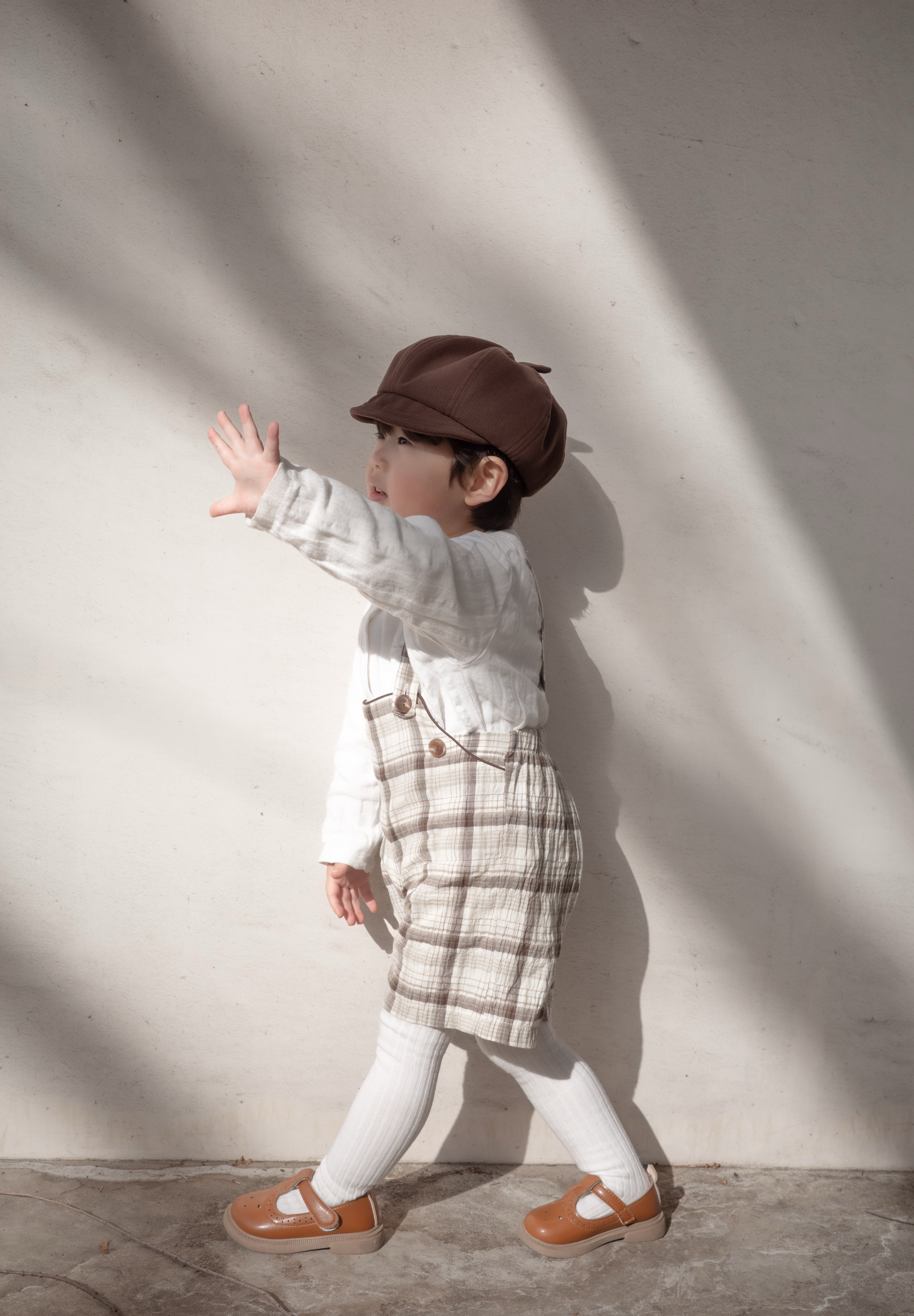 Miserable check suspender pants