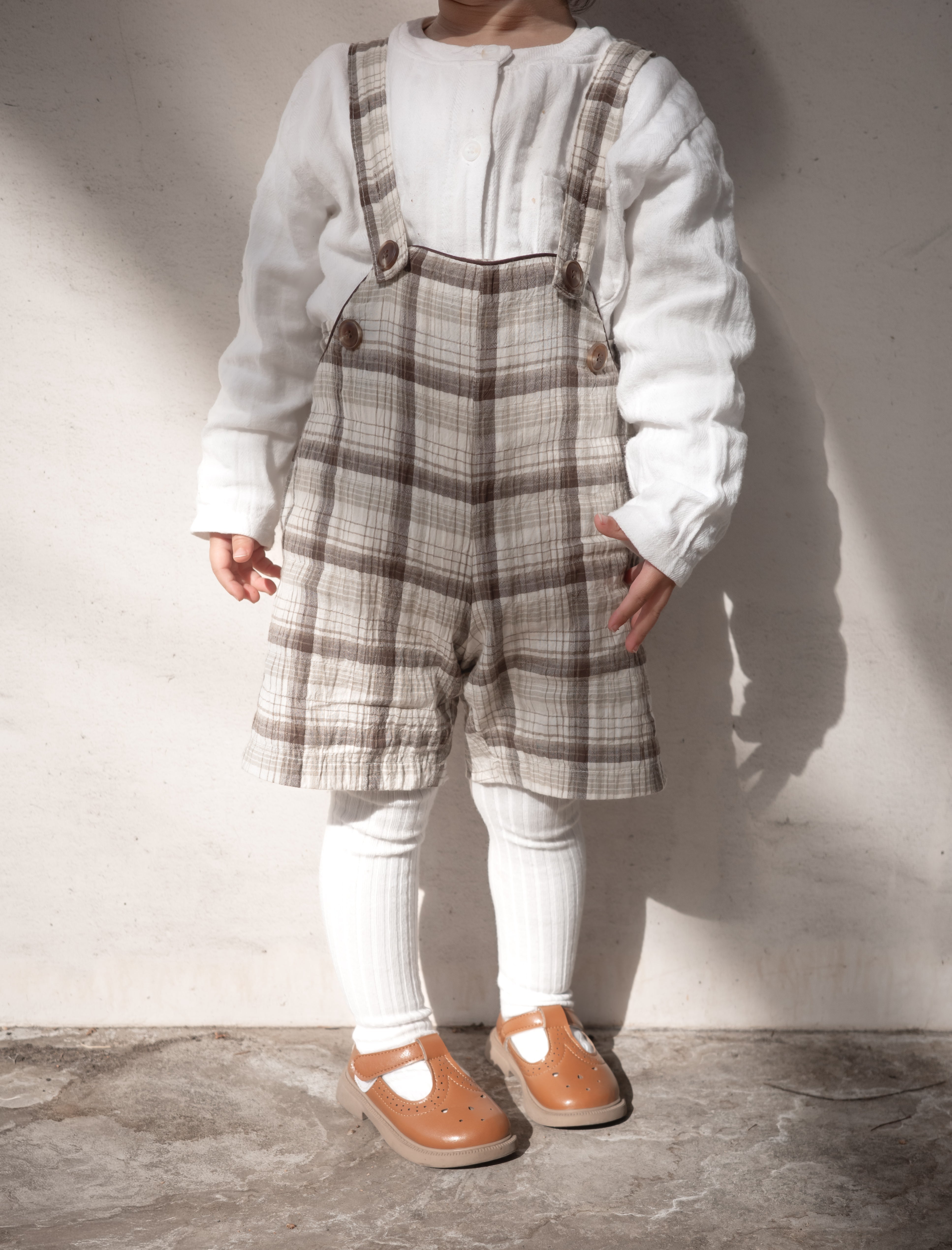 Miserable check suspender pants