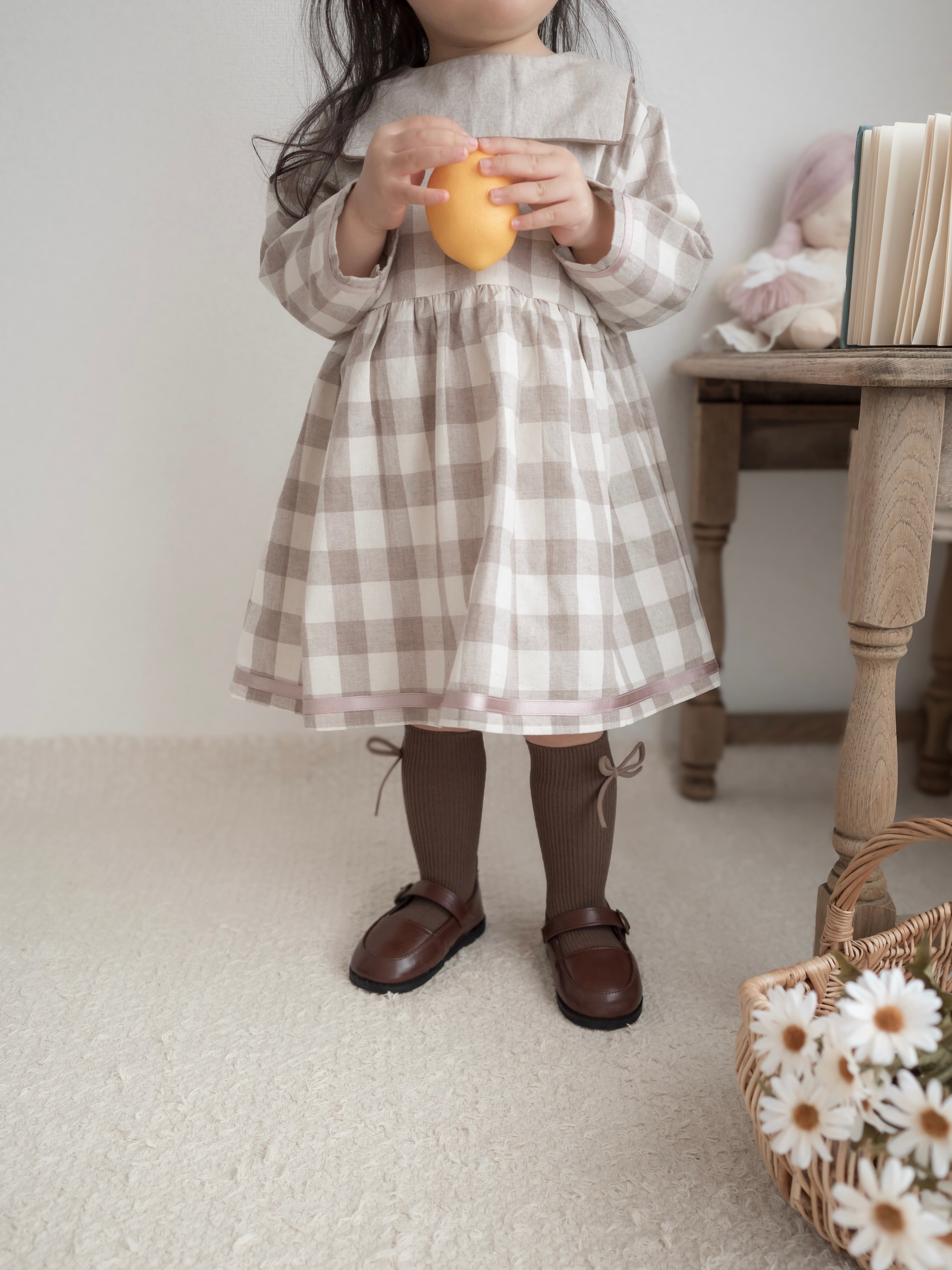 Bonbon check one-piece