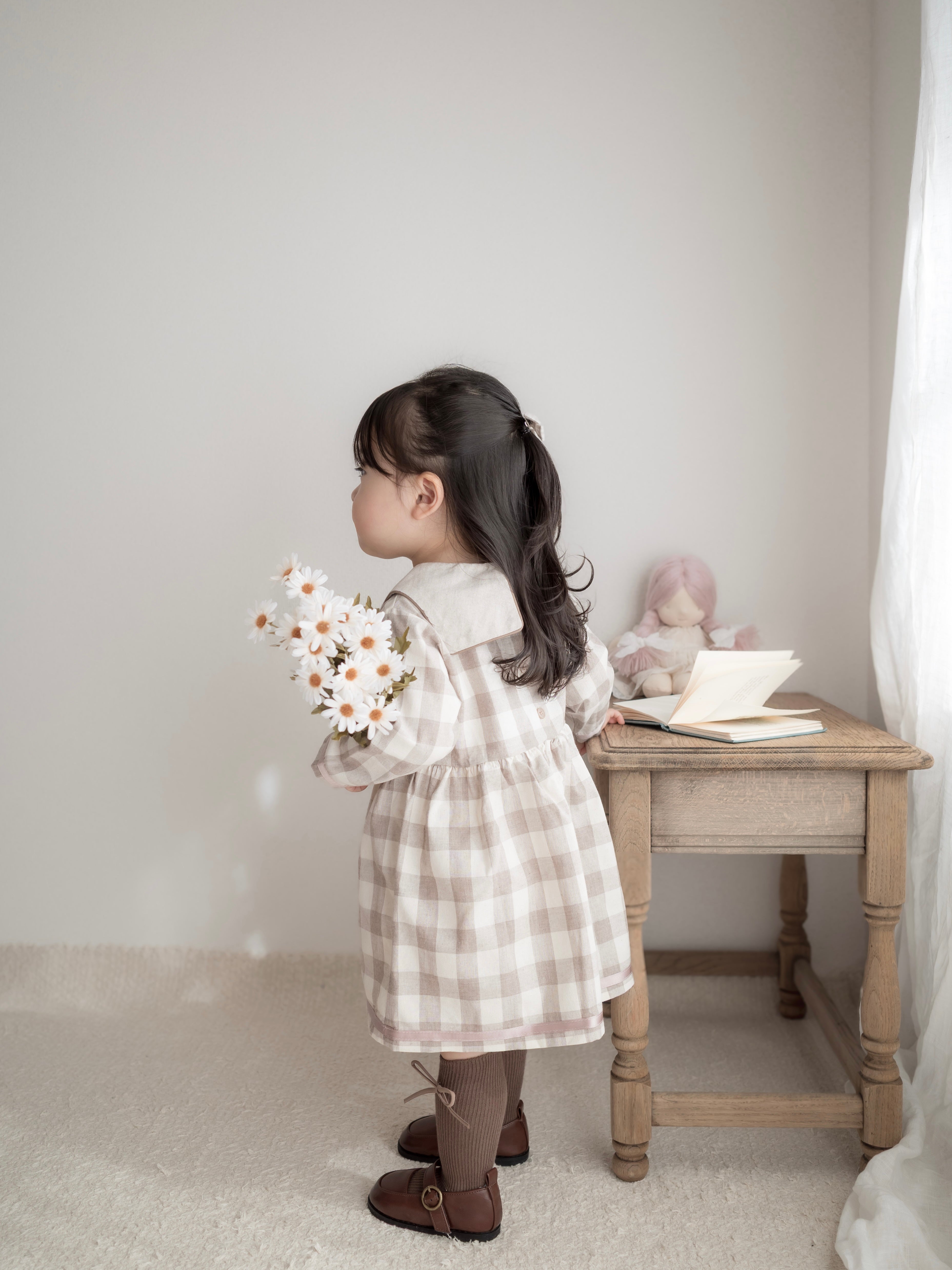 Bonbon check one-piece
