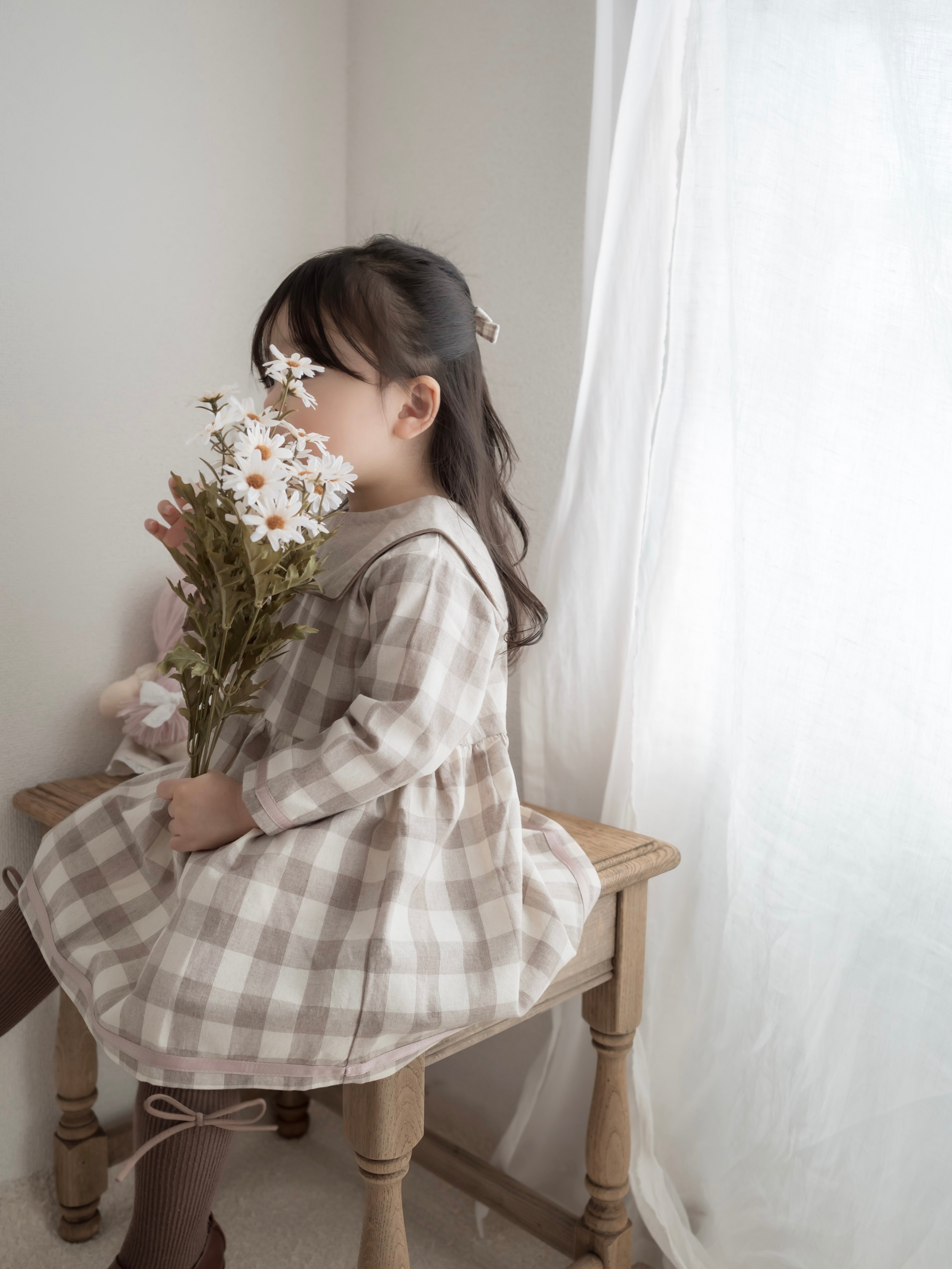 Bonbon check one-piece