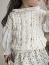 Eyelet knit vest