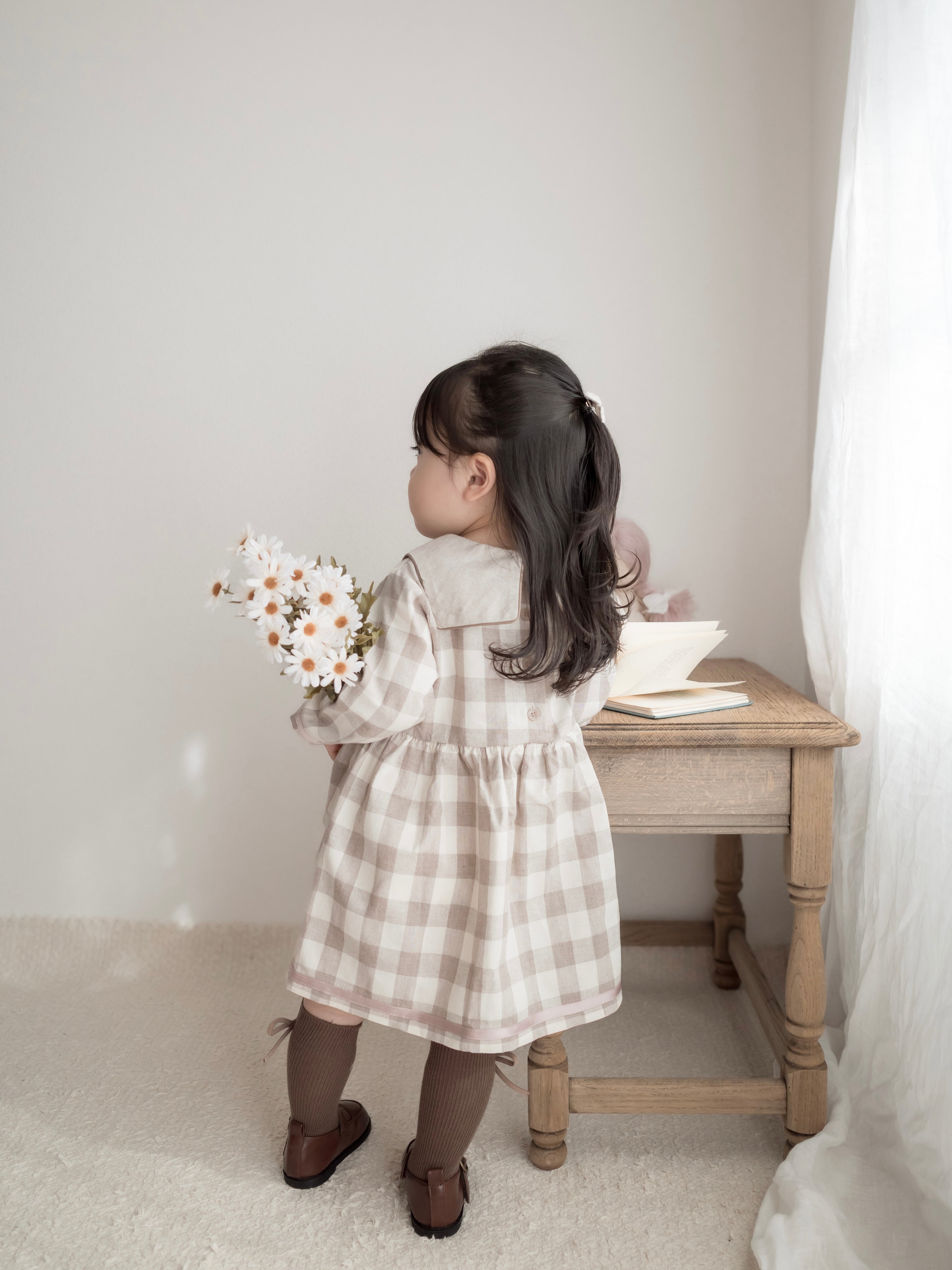 Bonbon check one-piece