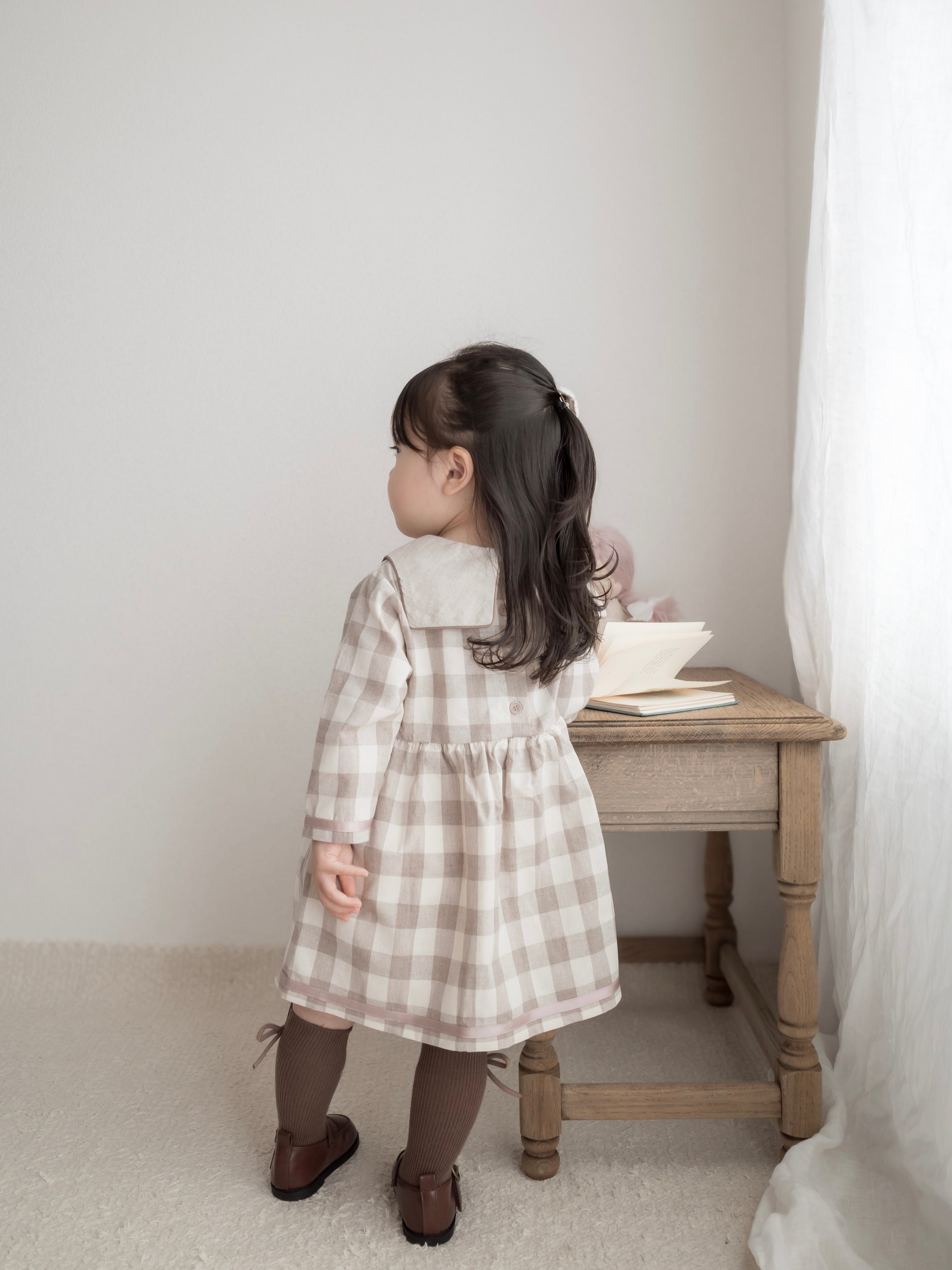 Bonbon check one-piece