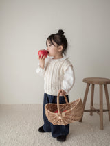 Eyelet knit vest