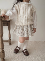 Eyelet knit vest
