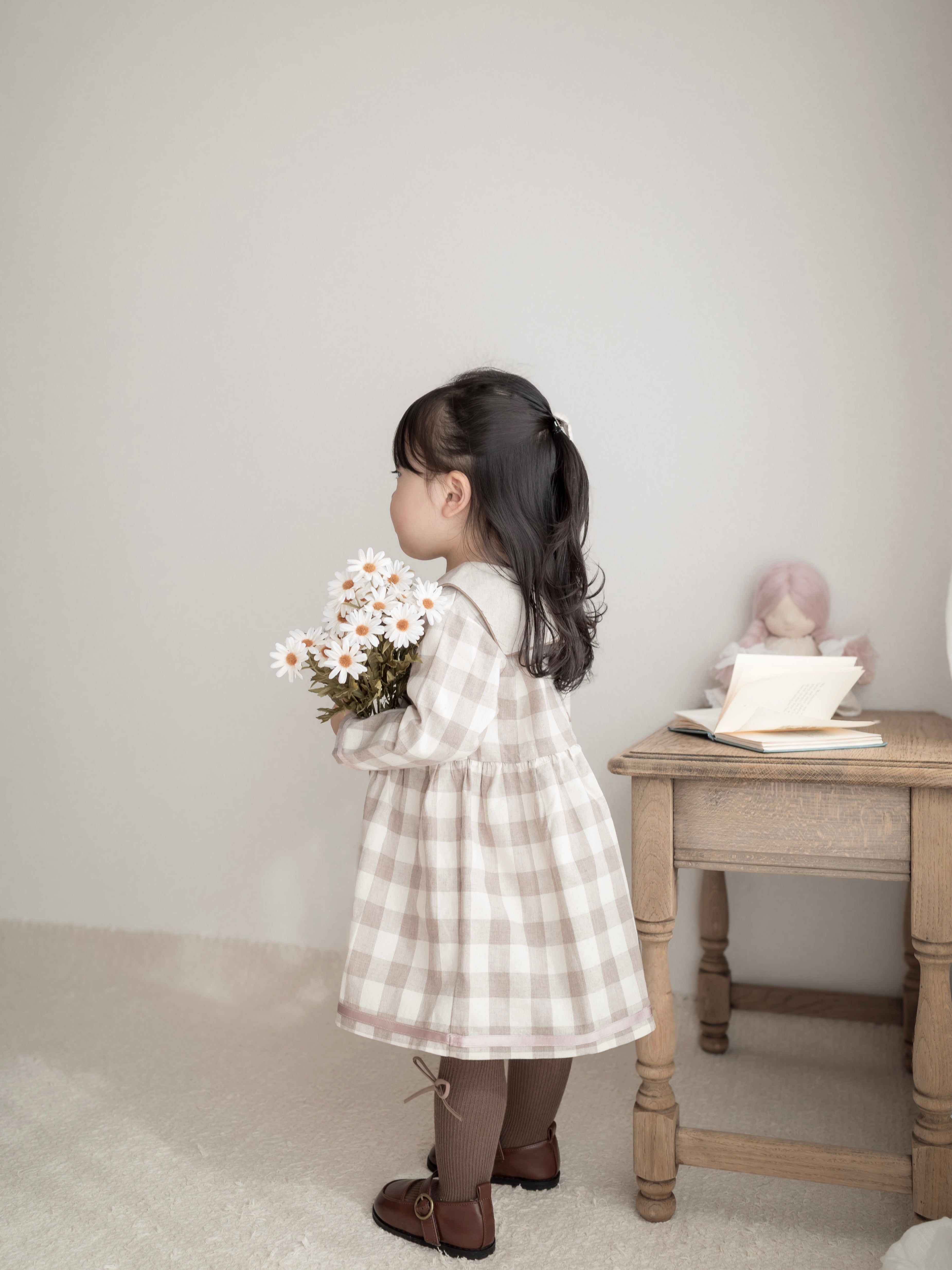 Bonbon check one-piece