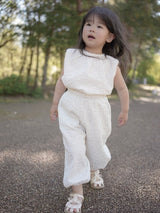 Dot crinkle jogger pants