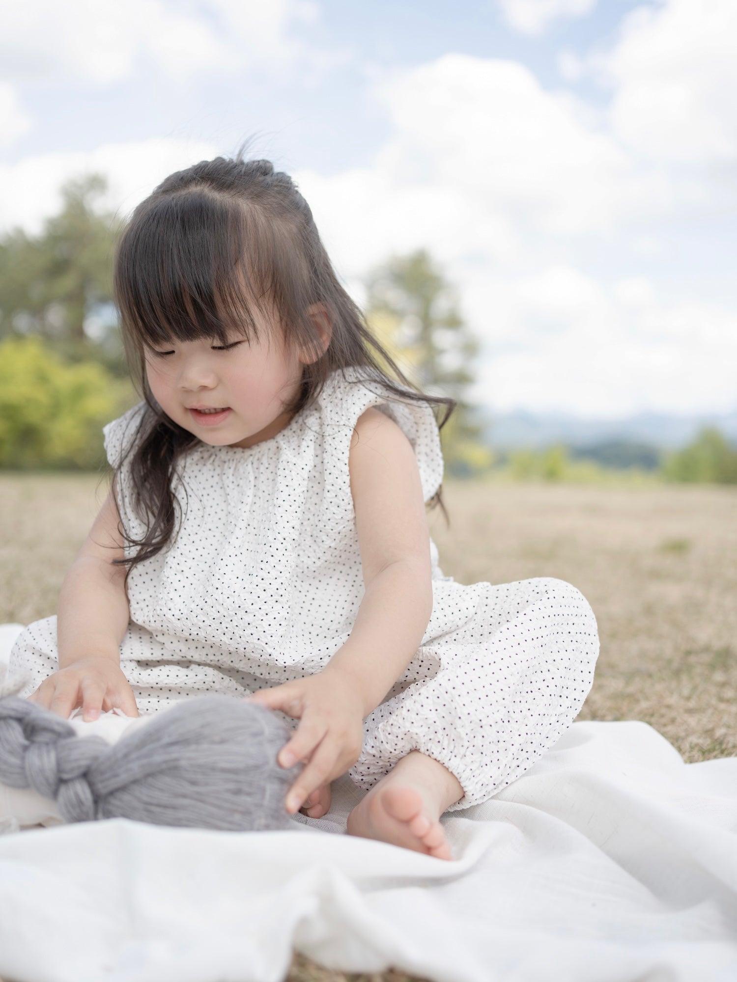 Dot crinkle jogger pants