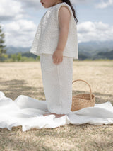 Dot crinkle jogger pants