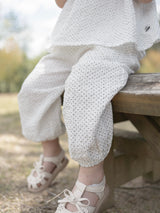 Dot crinkle jogger pants