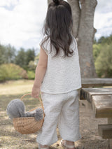 Dot crinkle jogger pants