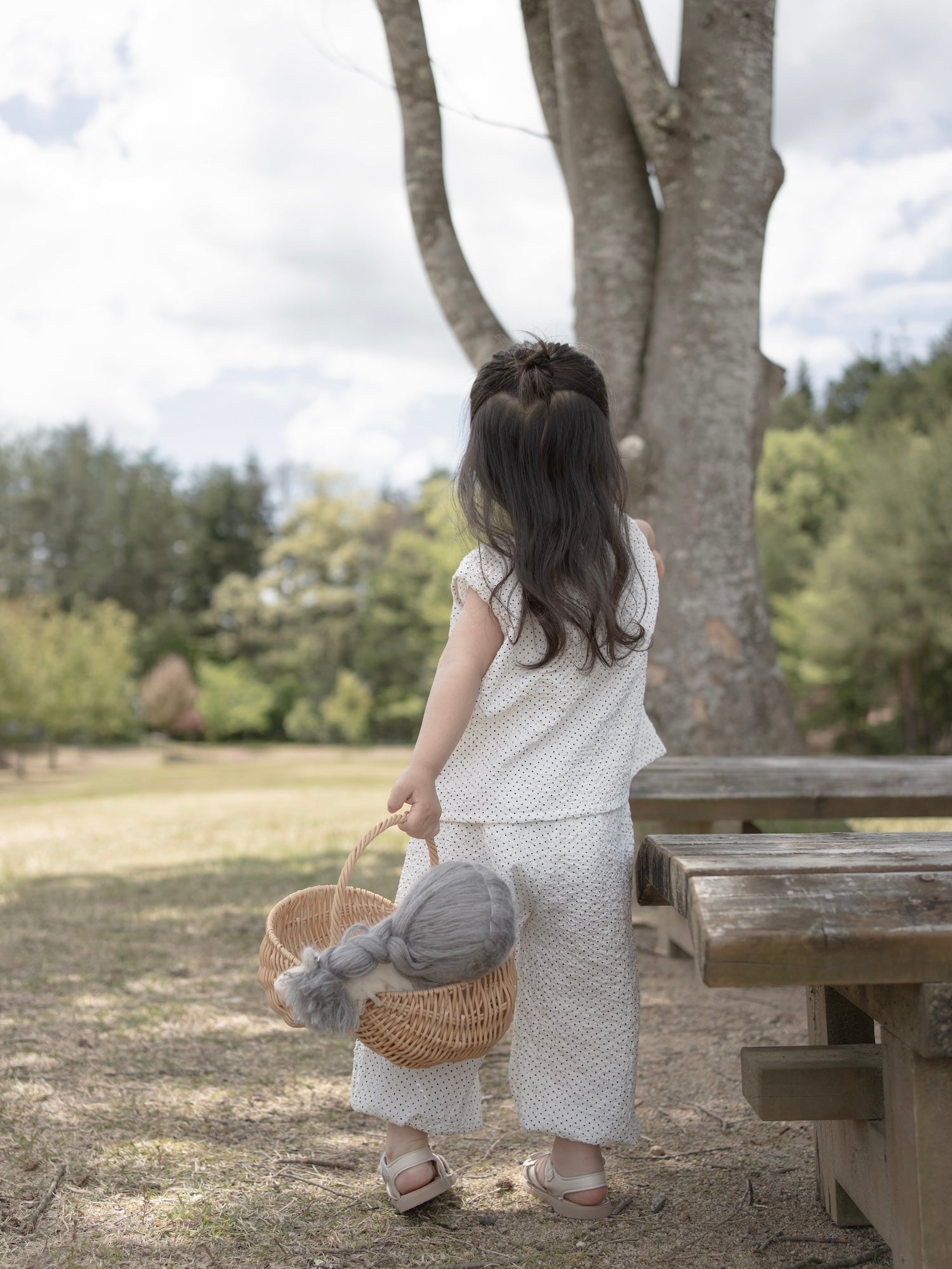 Dot crinkle jogger pants