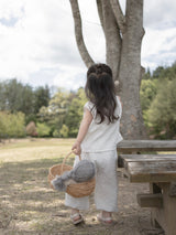Dot crinkle jogger pants