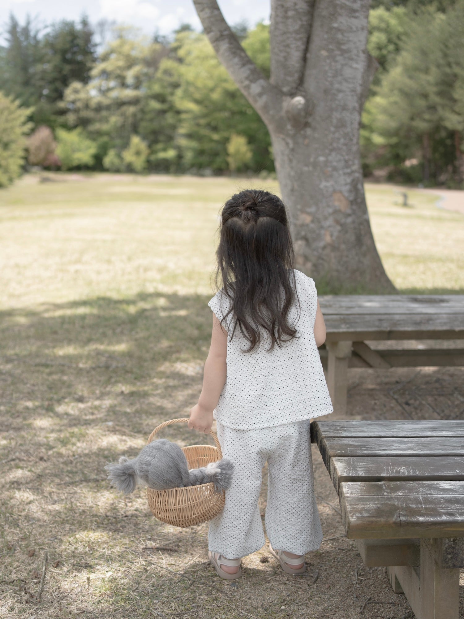 Dot crinkle jogger pants