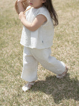 Dot crinkle jogger pants