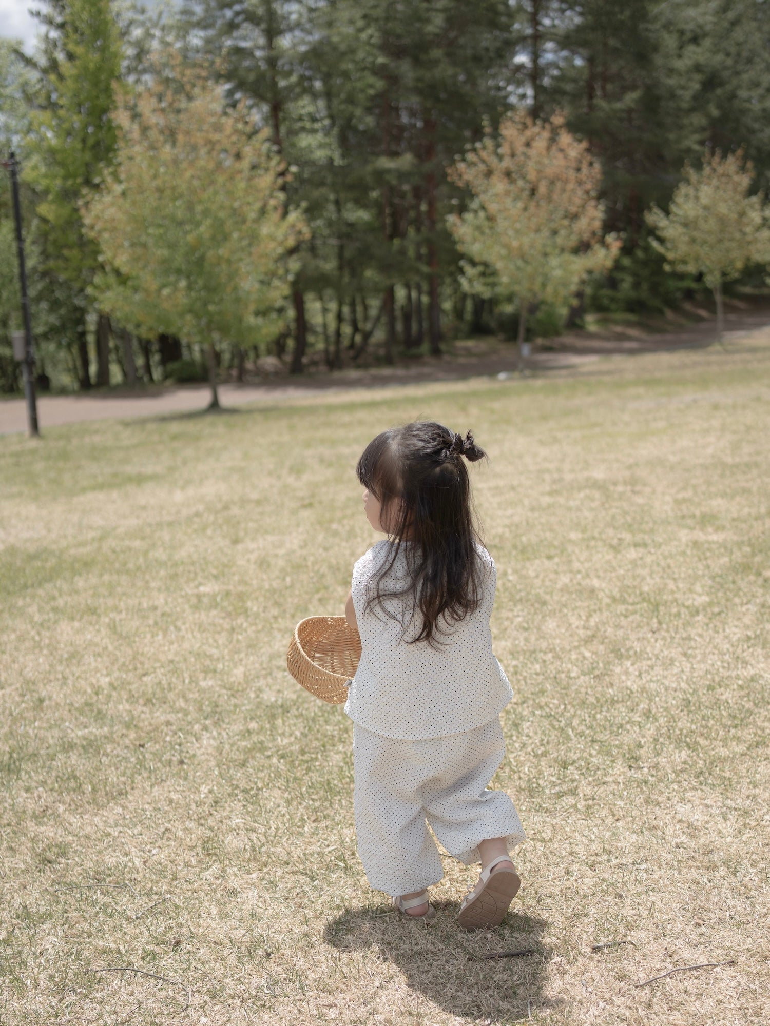 Dot crinkle jogger pants