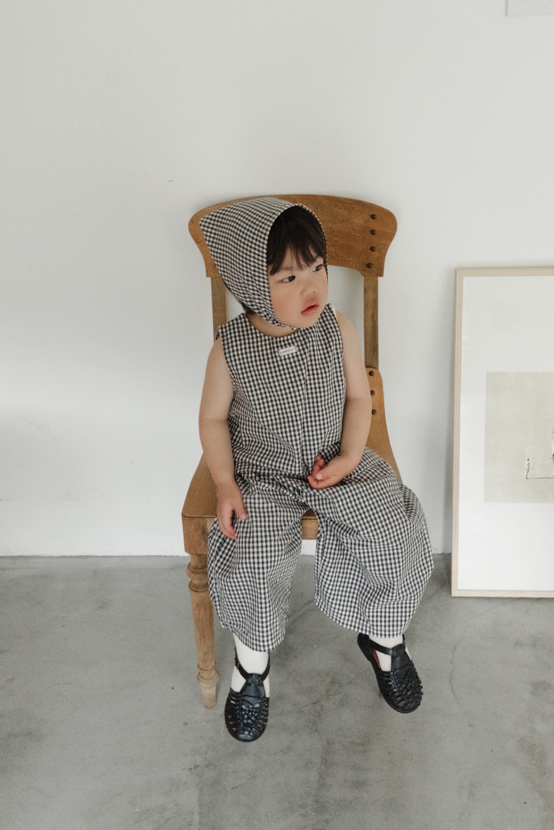 Muse check sleeveless blouse