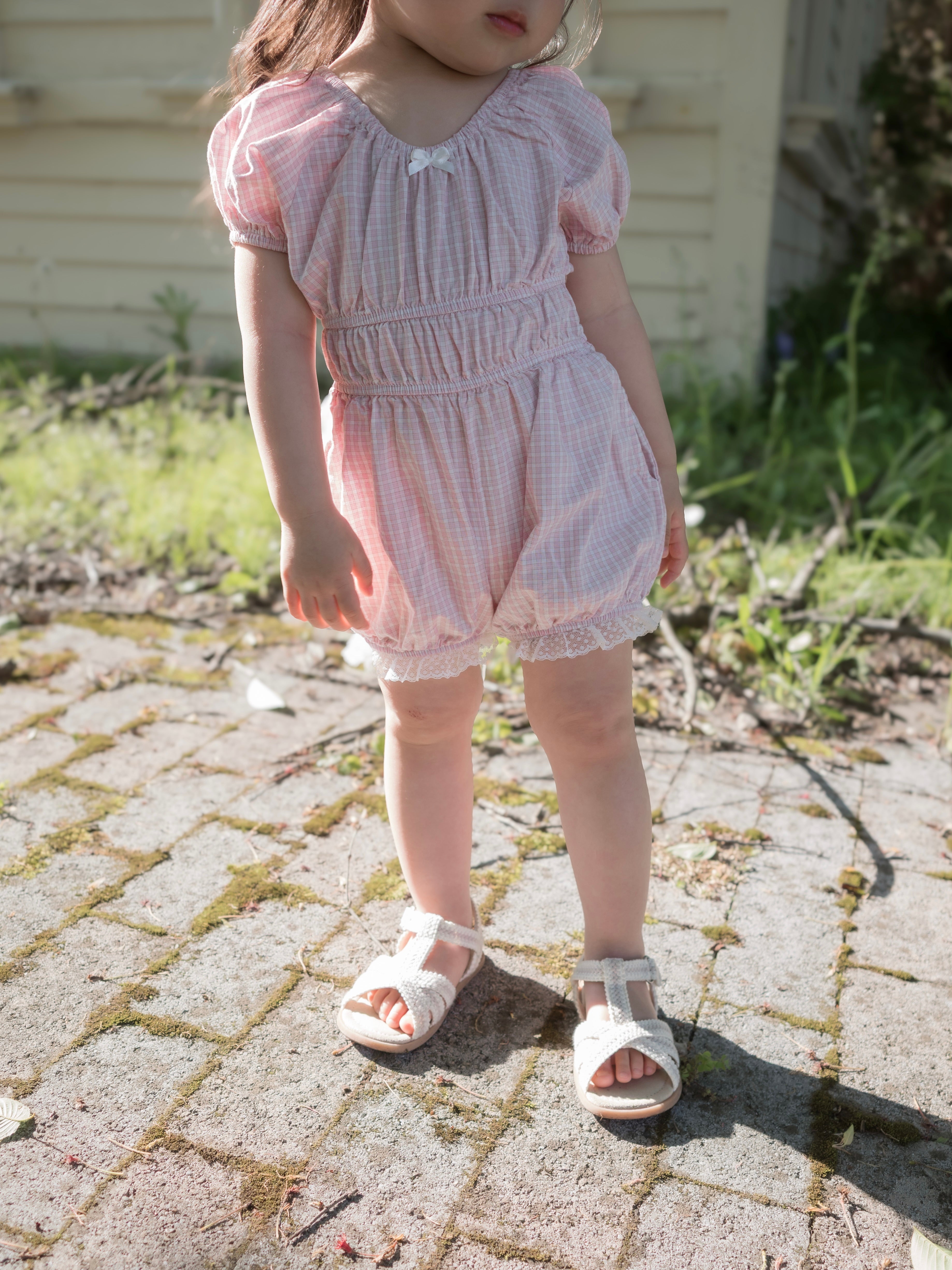 Check one-piece suit