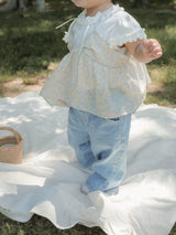 Flower ribbon camisole blouse