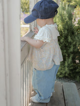 Flower ribbon camisole blouse