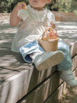 Flower ribbon camisole blouse
