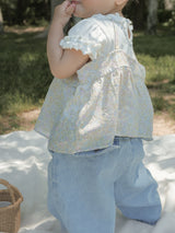 Flower ribbon camisole blouse