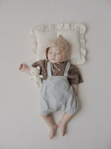 Roen check suspender pants