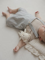Roen check suspender pants