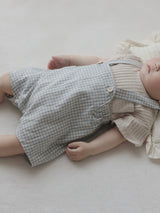 Roen check suspender pants