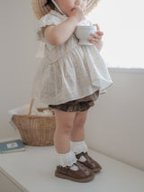 Flower ribbon camisole blouse