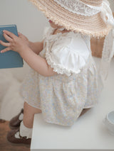 Flower ribbon camisole blouse