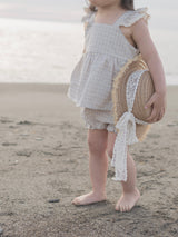 Seashell frill blouse