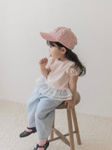 Peach stripe shasha tee