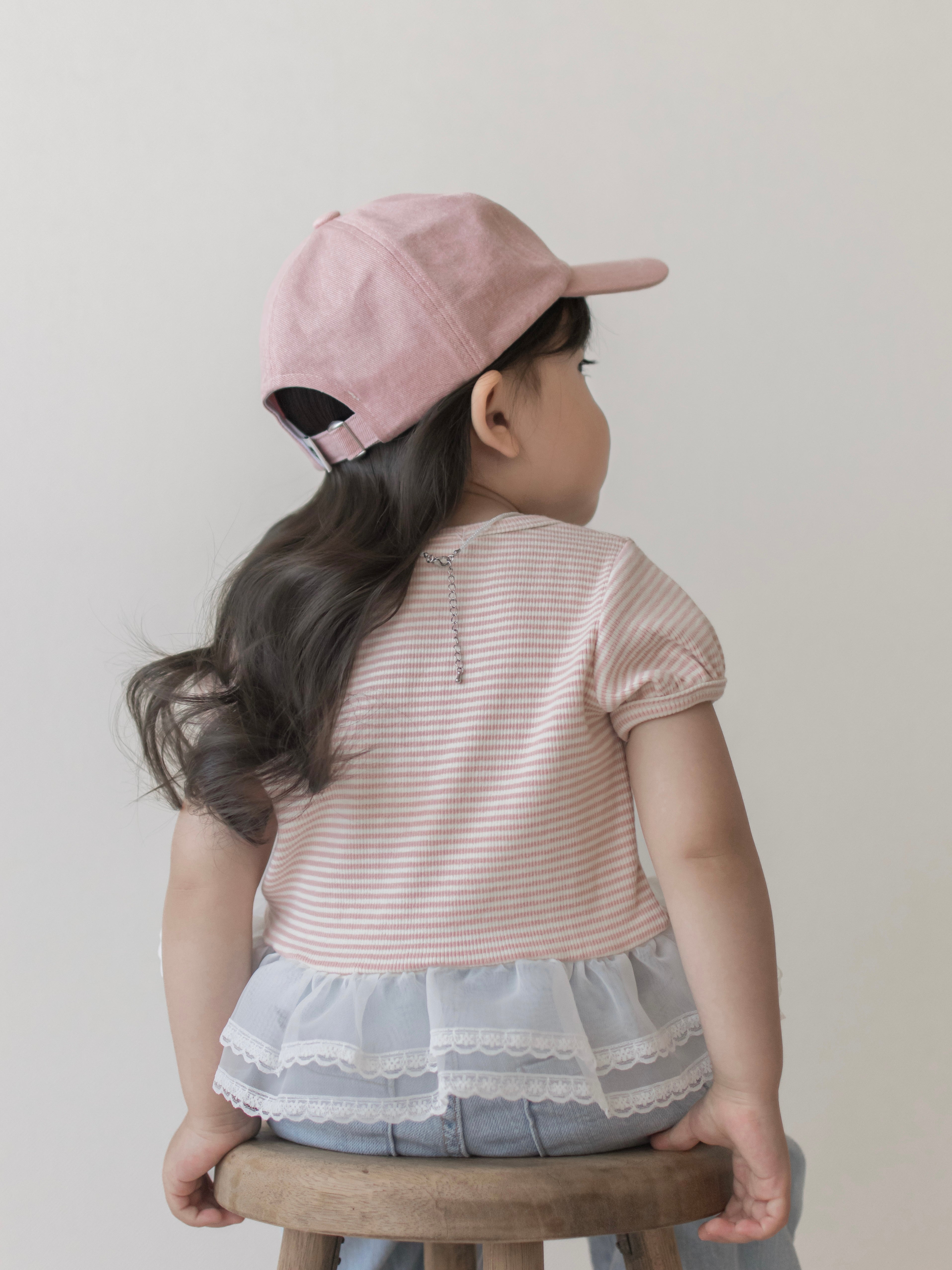 Peach stripe shasha tee