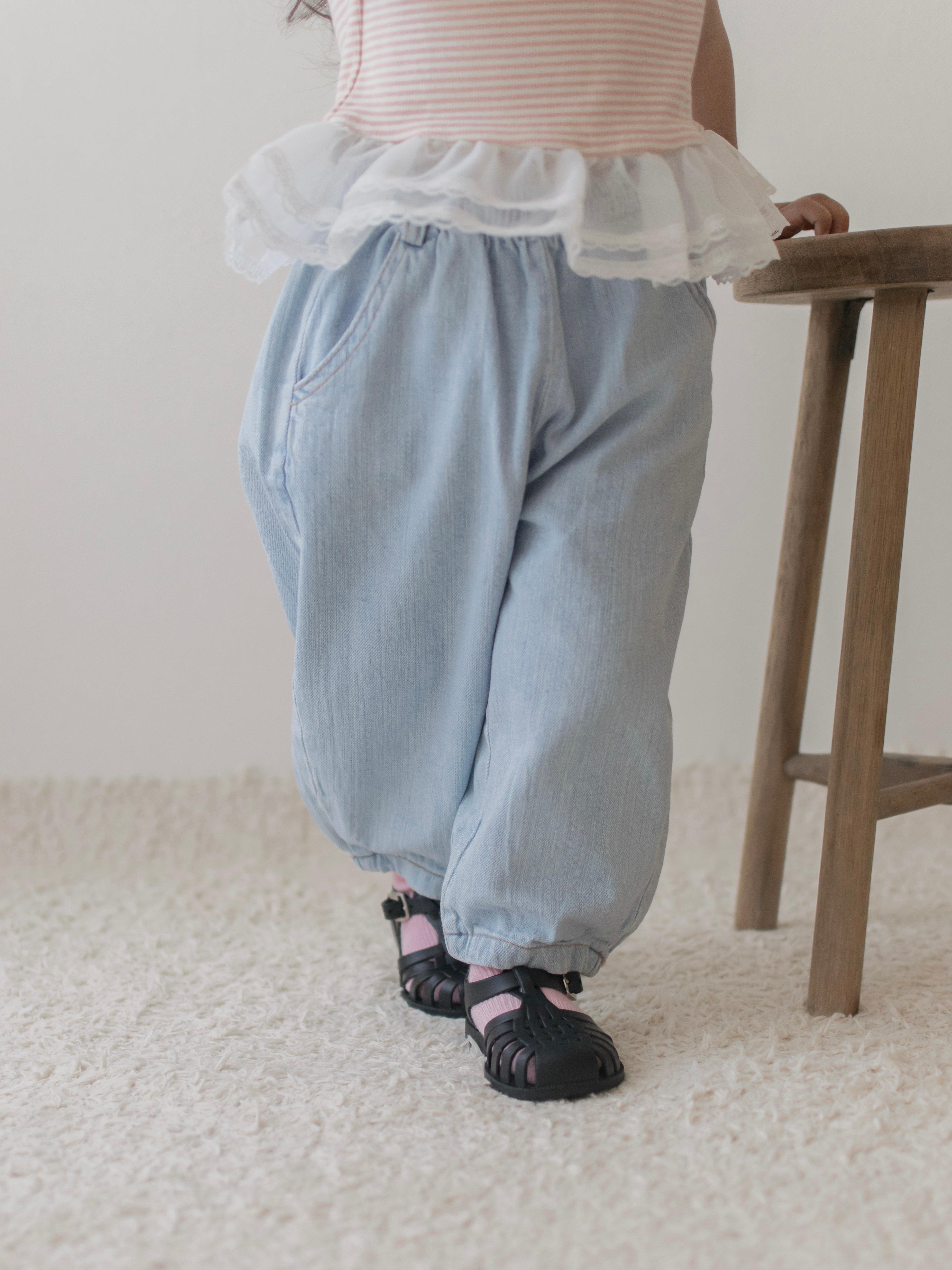 Peach stripe shasha tee