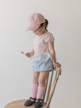 Peach stripe shasha tee